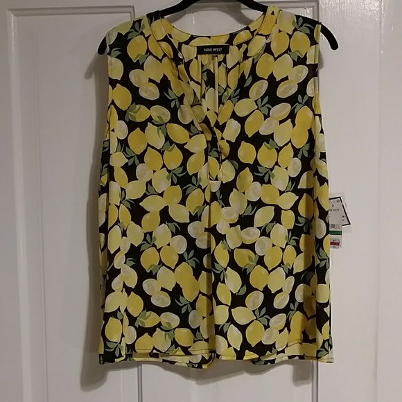 Nine West Tops - Nine West NWT Size L Lemon Multi Top
